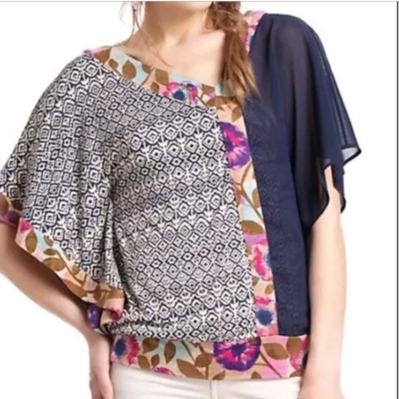 Anthropologie Vanessa Virgina Askew Kimono batwing tunic style top size large - Picture 1 of 6